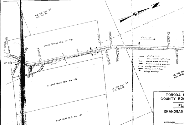The country road passing through the property 
(section 721 below).